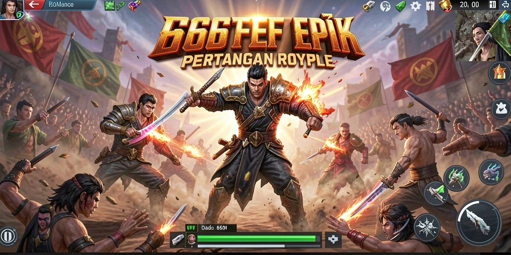 Gameplay seru dan menegangkan dalam 666FF Battle Royale.