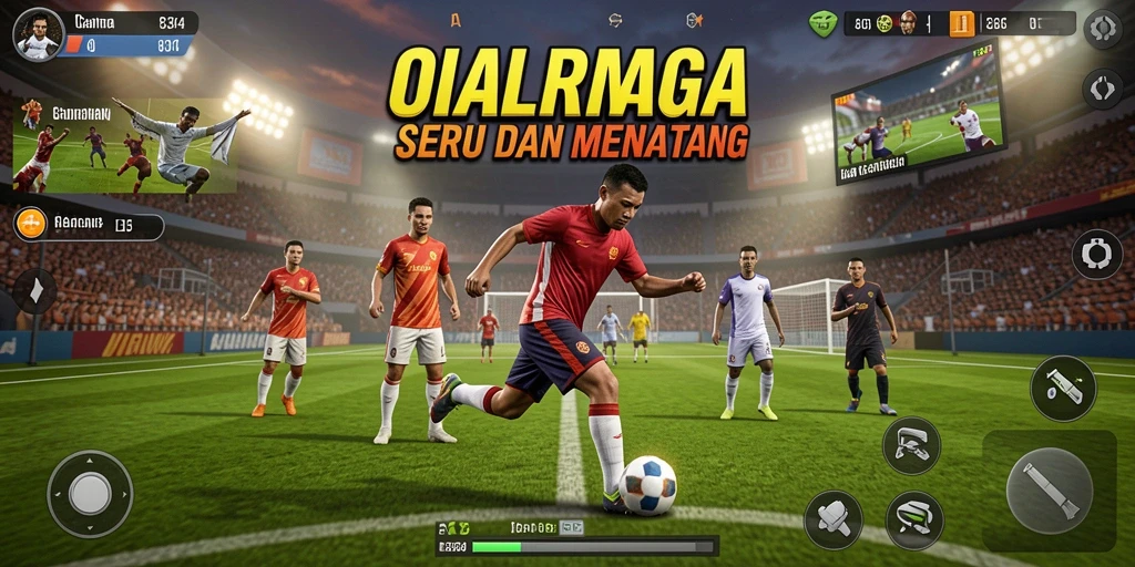 Tampilan gameplay seru dari 8364 yang menampilkan aksi olahraga yang mendebarkan.