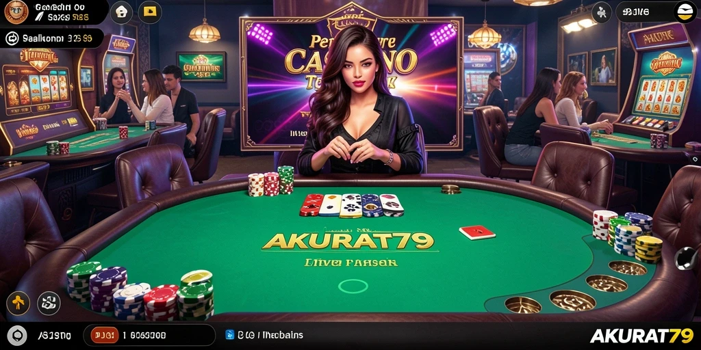 Tampilan gameplay AKURAT79 yang mendebarkan di Live Casino.