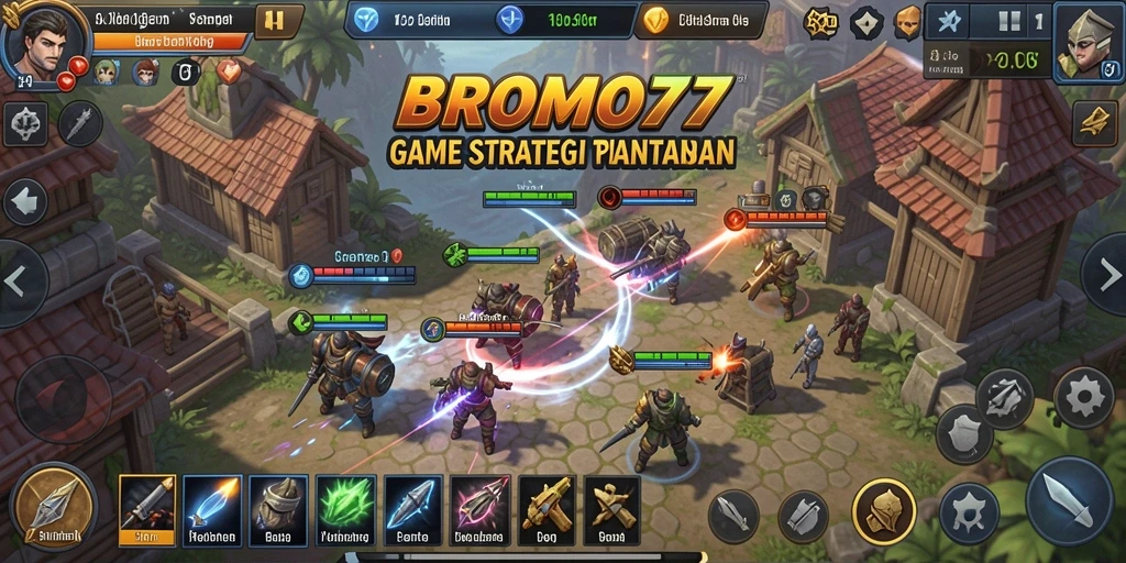 Screenshot BROMO77 menunjukkan aksi pertempuran strategis yang mendebarkan.