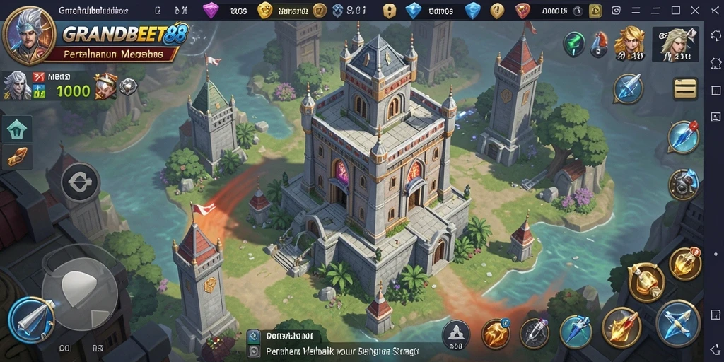 Tampilan menarik gameplay Tower Defense di GRANDBET88.