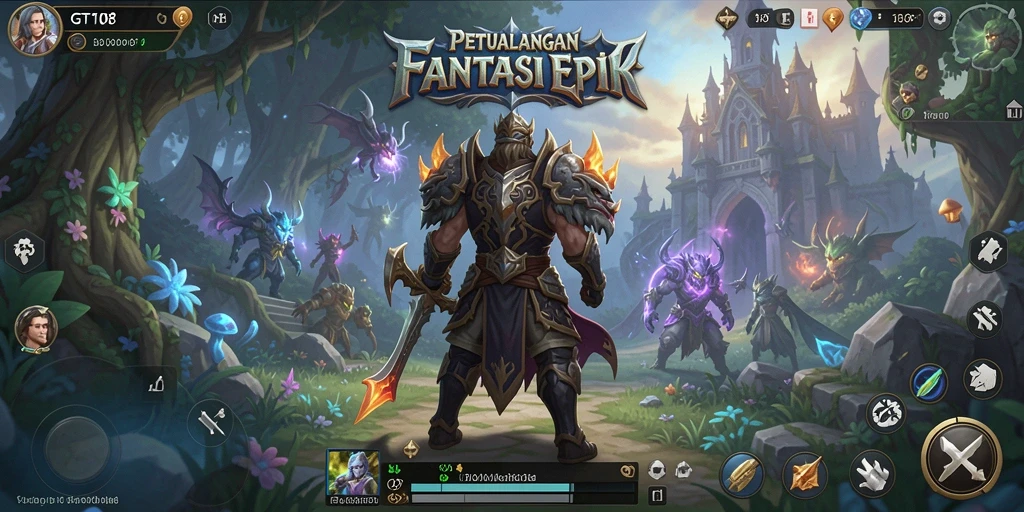 Tampilan gameplay GT108 menampilkan aksi RPG yang seru dan mendalam.
