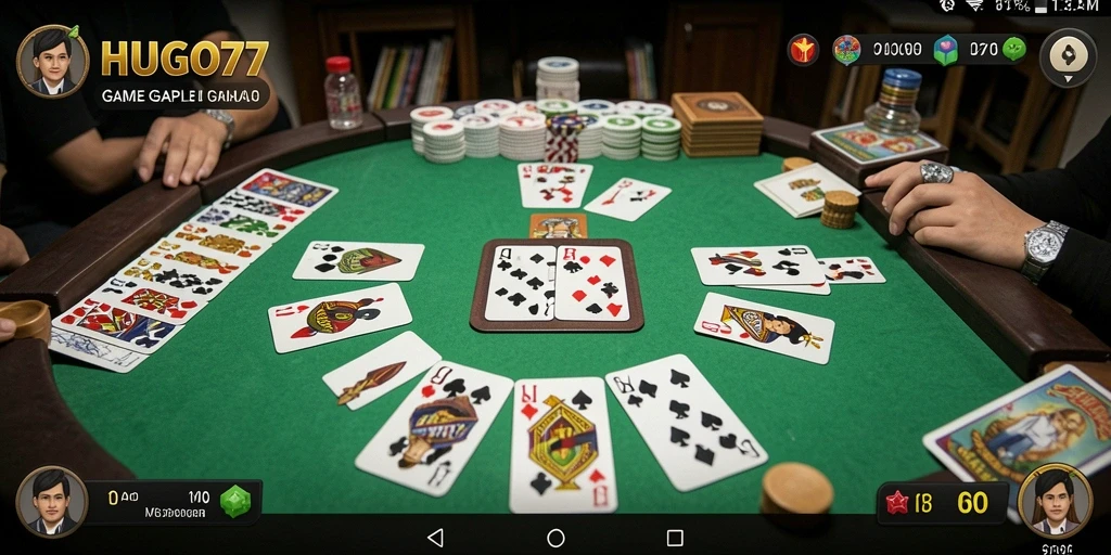 Tampilan gameplay seru dan interaktif dalam HUGO77.