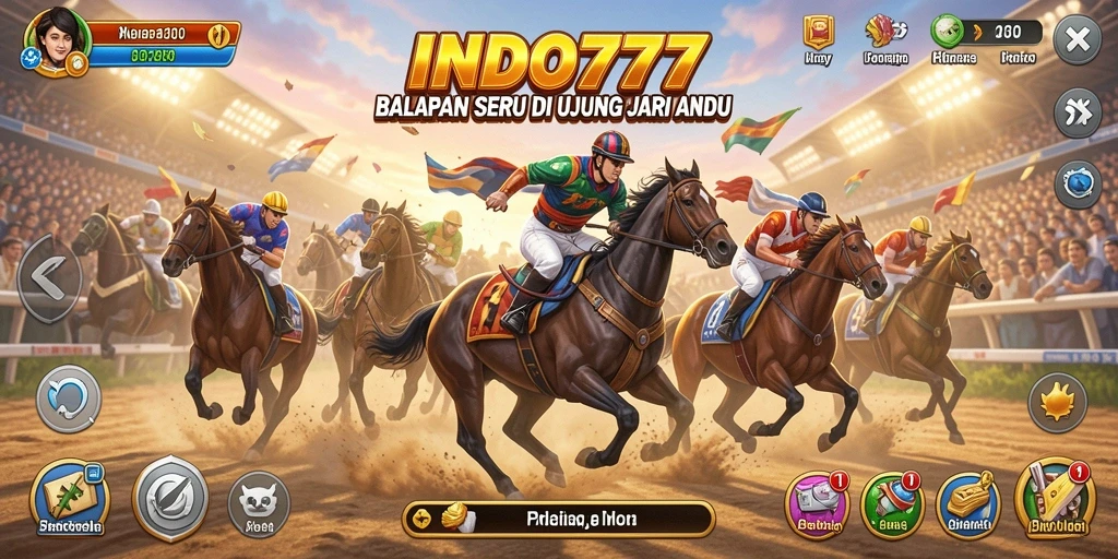Tampilan aksi balapan mendebarkan di INDO777.