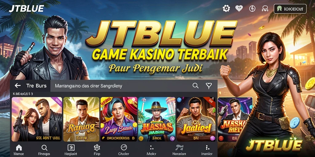 Gameplay JTBLUE yang menegangkan dengan berbagai pilihan permainan Kasino.
