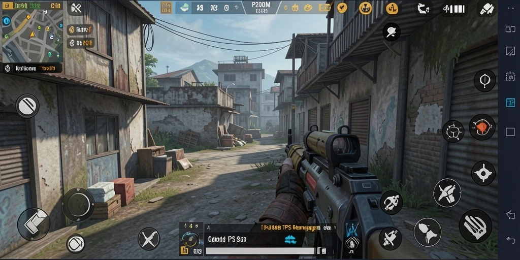 Gameplay P200M menampilkan aksi tembak-menembak yang intens dan menarik.