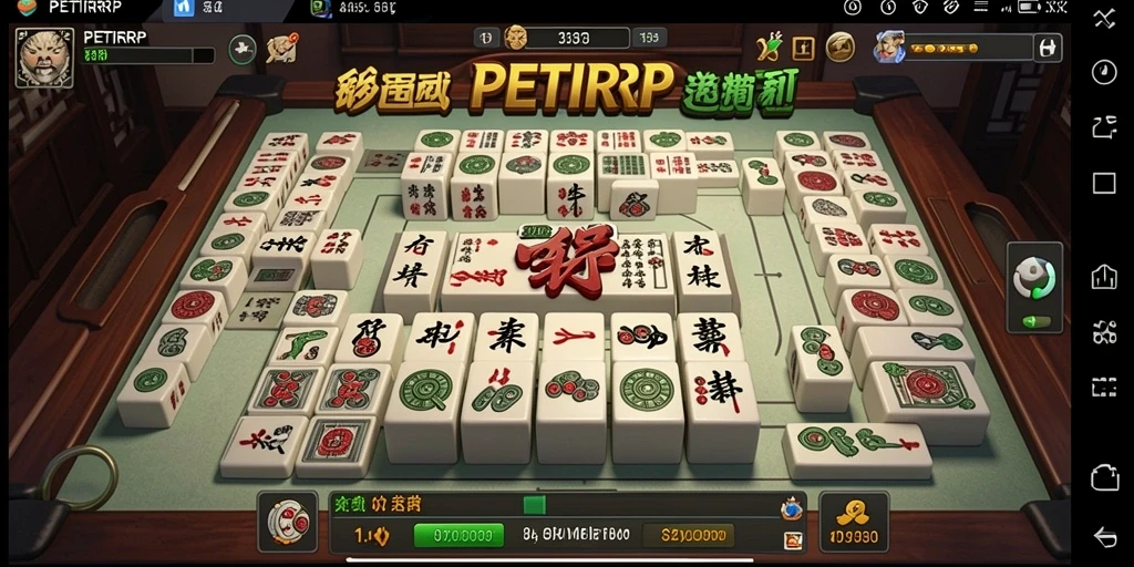 Tangkapan layar dari gameplay seru Mahjong PETIRRP.