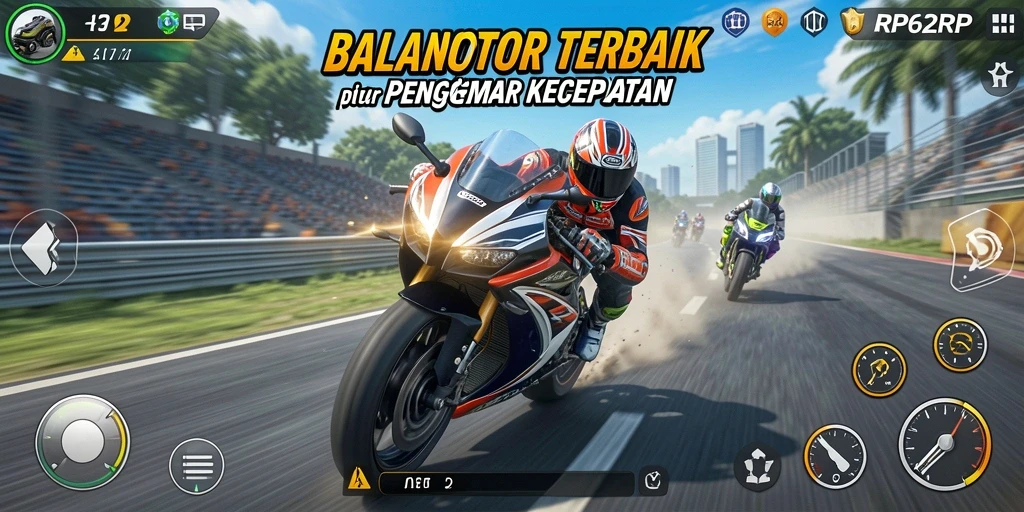 Gameplay seru dari balapan motor di RP62RP.