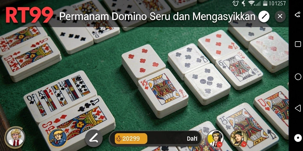 Tampilan gameplay menarik dalam permainan Domino RT99.