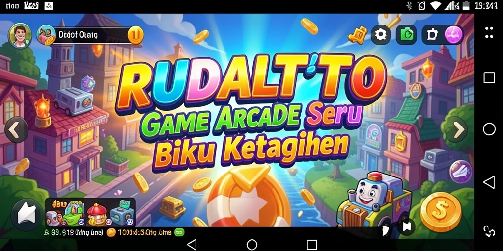 Screenshot gameplay RUDALTOTO menampilkan aksi seru dalam game Arcade.