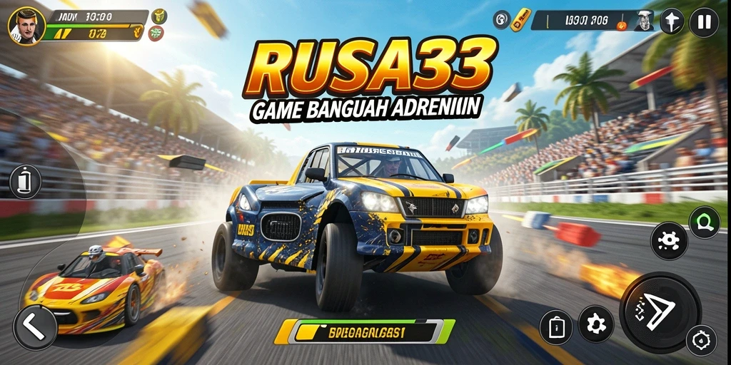 Screenshot RUSA33 menampilkan aksi balapan yang seru dan mendebarkan.