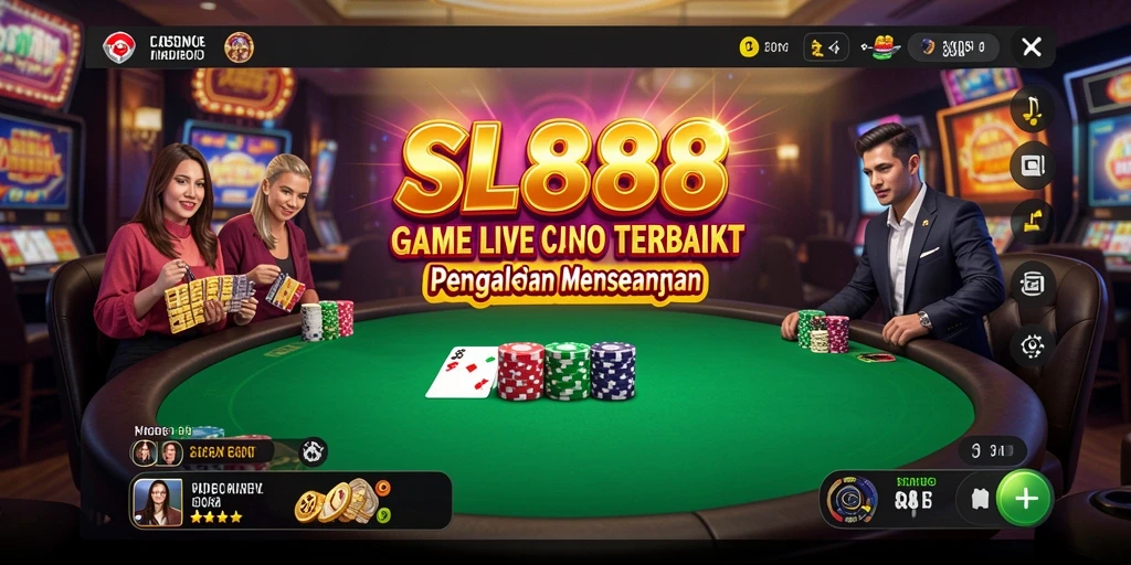Tampilan permainan Live Casino yang menarik dan interaktif di SL888.