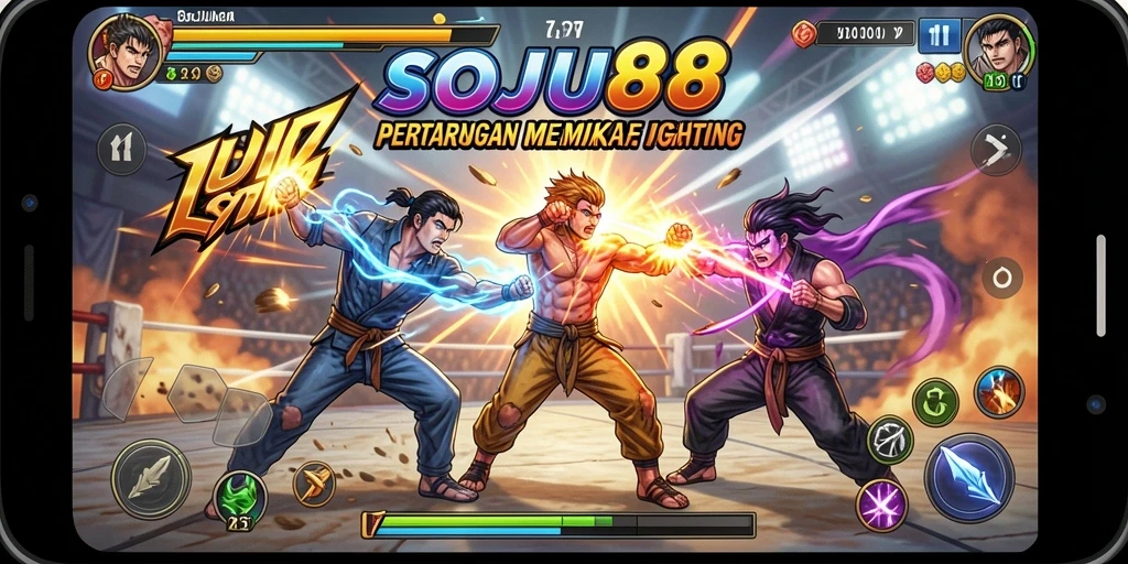 Tangkapan layar SOJU88 menampilkan aksi pertarungan yang mendebarkan.