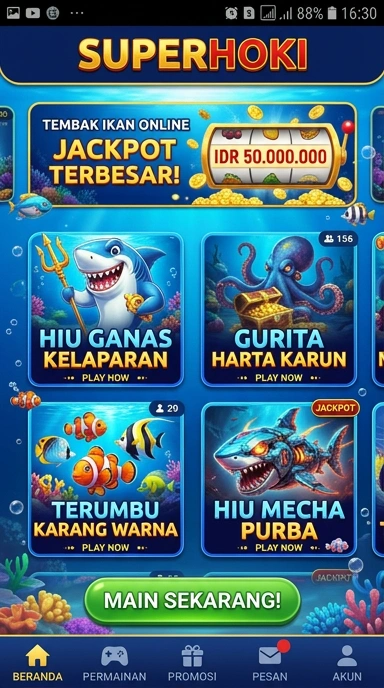 Tangkapan layar aplikasi superhoki, menampilkan antarmuka yang intuitif.