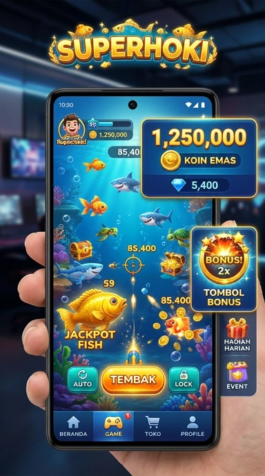 Gambar fitur pencarian aplikasi superhoki yang cepat dan efektif.